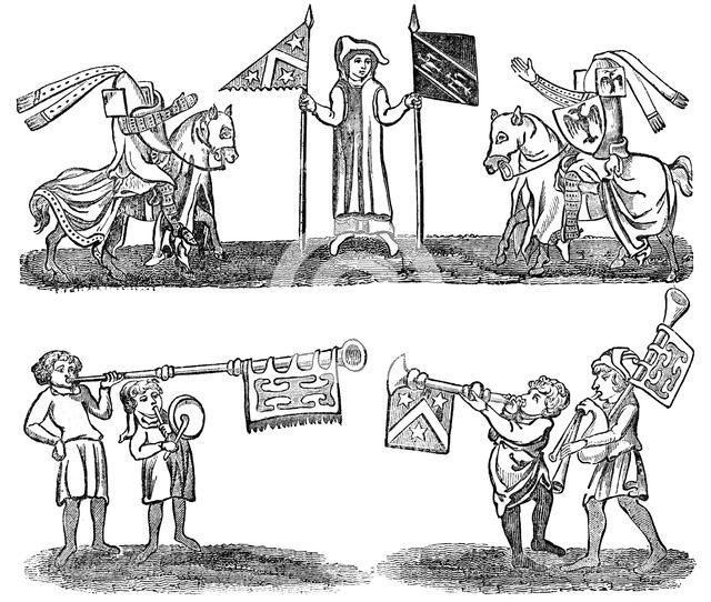 Preparation for a Tournament, (1833). Artist: Unknown