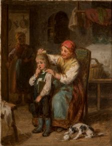 Preparation for School, between 1856-1860. Creator: Leopold Loeffler