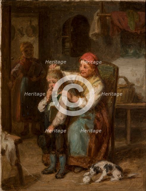 Preparation for School, between 1856-1860. Creator: Leopold Loeffler.