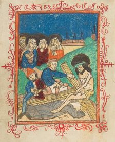 Preparation for the Crucifixion, 15th century., 15th century. Creator: Anon