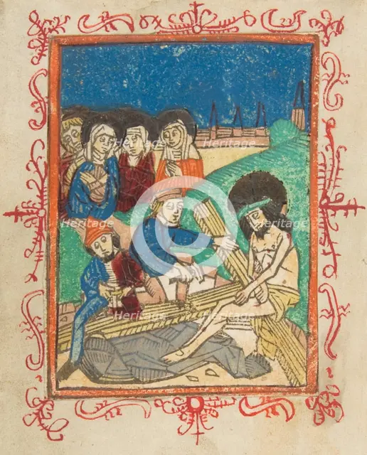 Preparation for the Crucifixion, 15th century., 15th century. Creator: Anon.