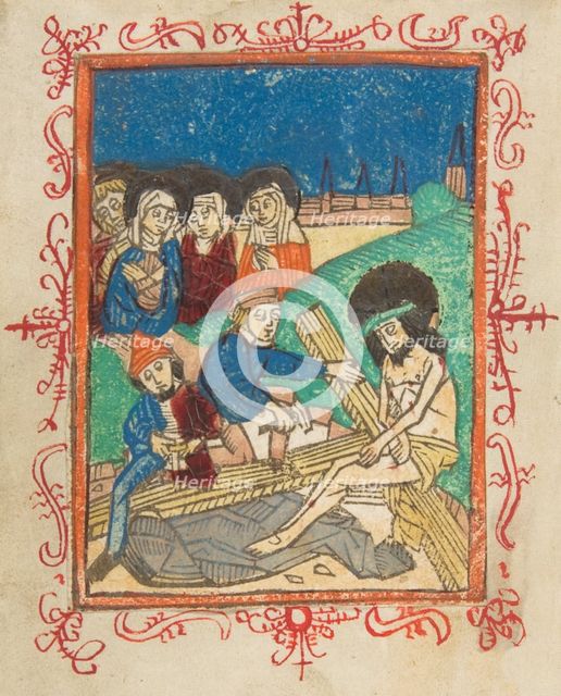 Preparation for the Crucifixion, 15th century., 15th century. Creator: Anon.