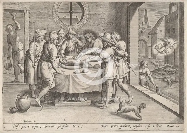 Preparation for the Passover, c.1585. Creator: Johann Sadeler I.
