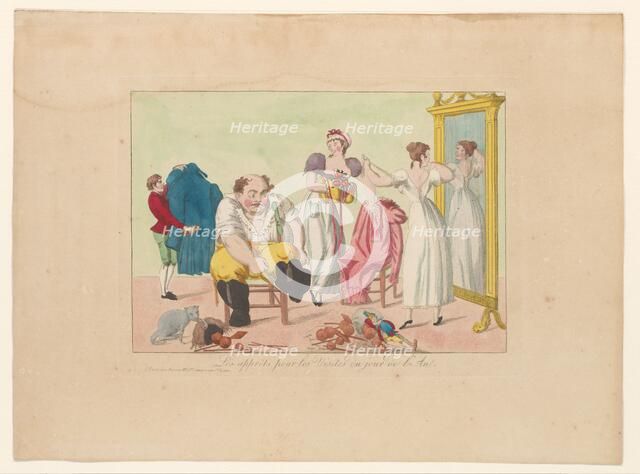 Preparation for visits on New Year's Day, c.1813-c.1815. Creators: Anon, Chez Basset.