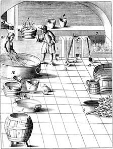 Preparation of copper and silver to be alloyed for production of coins, 1683. Creator: Unknown