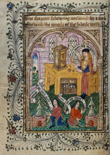 Preparation of experiments, c1477. Creator: Unknown