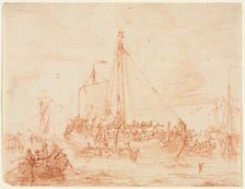 Preparation of The Herring Bark, first third 1700s. Creator: Sieuwert van der Meulen (Dutch, 1730)