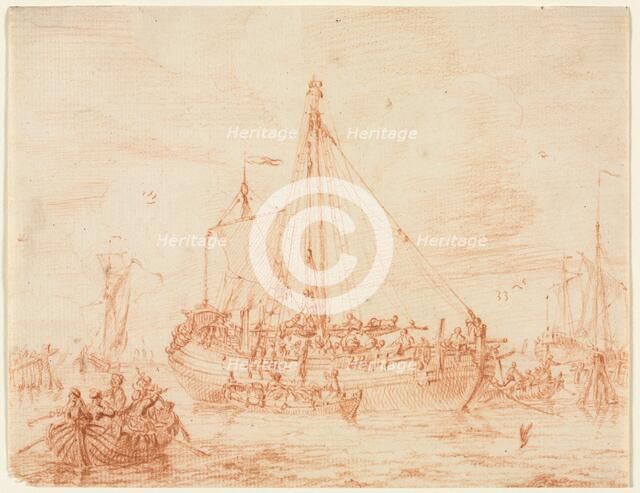 Preparation of The Herring Bark, first third 1700s. Creator: Sieuwert van der Meulen (Dutch, 1730).