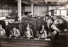 Preparation room for fruit centres, Rowntree factory, York, Yorkshire, 1920
