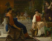 Preparations For The Festivities (The Floral Wreath), 1866. Creator: Sir Lawrence Alma-Tadema