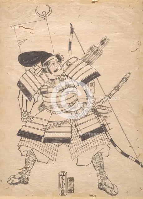 Preparatory Drawing for a Warrior Print, 19th century. Creator: Utagawa Yoshitora.