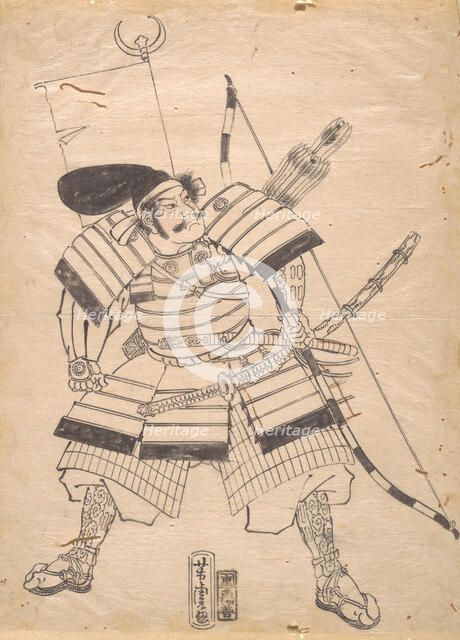Preparatory Drawing for a Warrior Print, 19th century. Creator: Utagawa Yoshitora.