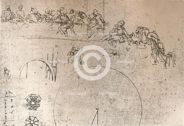 Preparatory sketch for the painting of `The Last Supper`, c1494-c1499 (1883). Artist: Leonardo da Vinci.