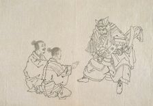Preparatory Sketches for Prints (set of 5) (image 4 of 4), Late 19th century. Creator: Tsukioka Yoshitoshi