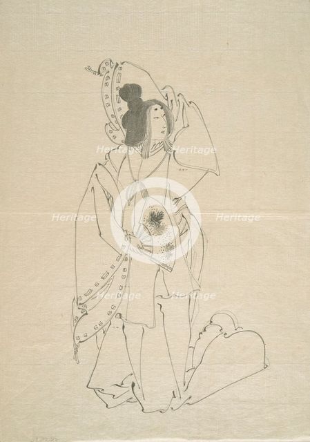 Preparatory Sketches for Prints (set of 5) (image 3 of 4), Late 19th century. Creator: Tsukioka Yoshitoshi.