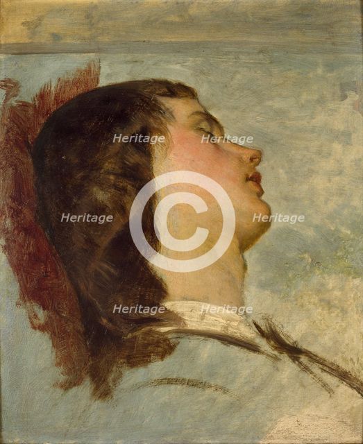 Preparatory Study for 'The Travelling Companions', pre 1862. Artist: Augustus Leopold Egg.
