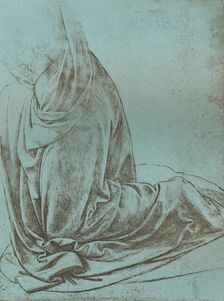 Preparatory study of drapery for the Angel in the `Virgin of the Rocks`, 1472-c1519 (1883). Artist: Leonardo da Vinci