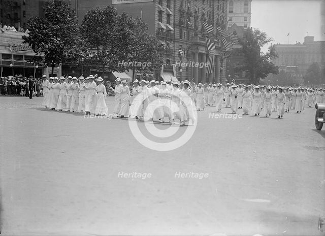 Preparedness Parade - Units of Women in Parade, 1916. Creator: Harris & Ewing.
