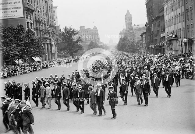 Preparedness Parade - Units of Civilians in Parade, 1916. Creator: Harris & Ewing.