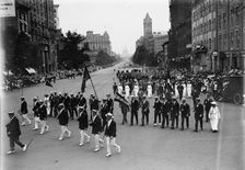 Preparedness Parade - Units of Civilians in Parade, 1916. Creator: Harris & Ewing