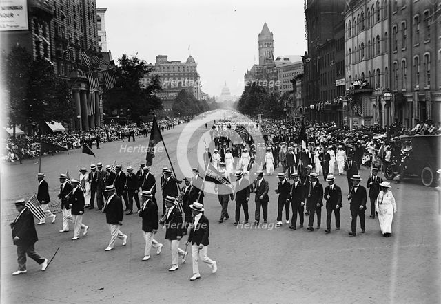 Preparedness Parade - Units of Civilians in Parade, 1916. Creator: Harris & Ewing.