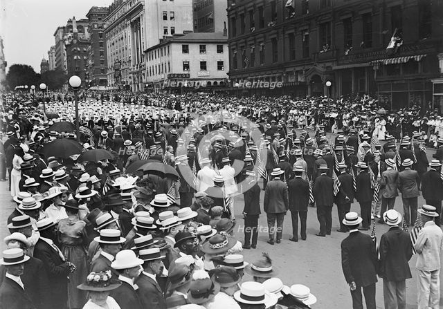 Preparedness Parade - Units Ready To Start, 1916. Creator: Harris & Ewing.
