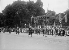 Preparedness Parade - Colonial Unit Passing Reviewing Stand, 1916. Creator: Harris & Ewing
