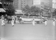 Preparedness Parade - Float, 1916. Creator: Harris & Ewing