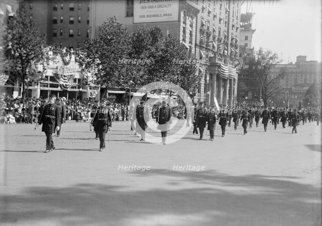 Preparedness Parade - G.A.R. Units in Parade, 1916. Creator: Harris & Ewing.