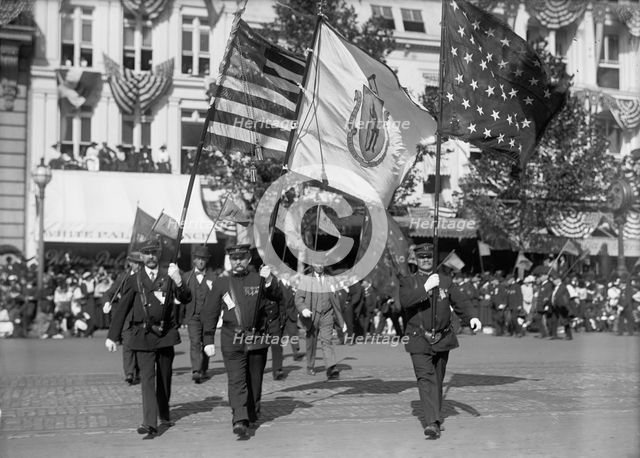 Preparedness Parade - G.A.R. Units in Parade, 1916. Creator: Harris & Ewing.
