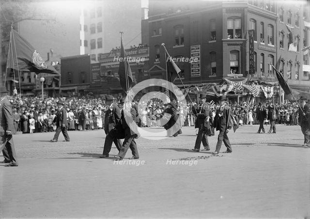 Preparedness Parade - G.A.R. Units in Parade, 1916. Creator: Harris & Ewing.
