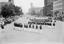 Preparedness Parade - Plattsburg Men, 1916. Creator: Harris & Ewing