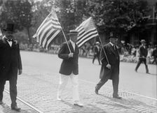 Preparedness Parade - President Wilson, William F. Gude, And Randolph Kauffmann Leading..., 1916. Creator: Harris & Ewing