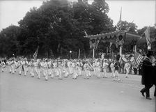 Preparedness Parade - Reviewing Stand, 1916. Creator: Harris & Ewing