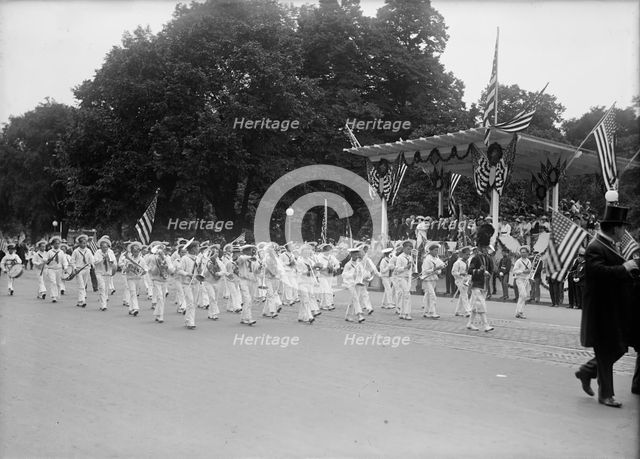 Preparedness Parade - Reviewing Stand, 1916. Creator: Harris & Ewing.