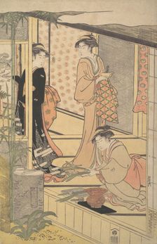 Preparing New Year Decorations, ca. 1788. Creator: Hosoda Eishi