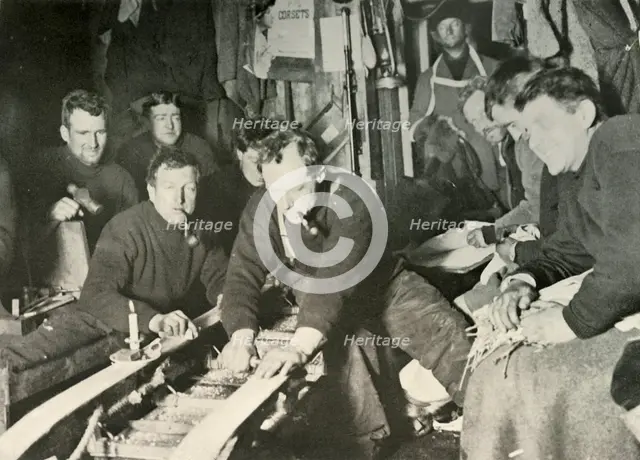 'Preparing A Sledge During the Winter', 1908, (1909). Artist: Unknown.