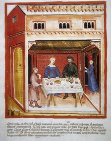 Preparing animal eyes, 14th century. Creator: Unknown