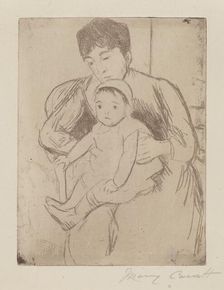 Preparing Bill for an Outing, c. 1889. Creator: Mary Cassatt