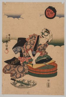 Preparing Bonita, 1823-1880. Creator: Utagawa Kunisada (Japanese, 1786-1865)