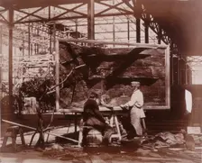 Preparing Case for Marine Objects Crystal Palace, Sydenham, 1852-1854. Creator: Philip Henry Delamotte