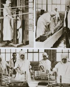 Preparing cat gut at the London Hospital's own factory, London, 20th century