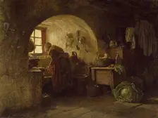 Preparing Dinner, 1858. Creator: Pierre Edouard Frere