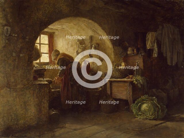 Preparing Dinner, 1858. Creator: Pierre Edouard Frere.