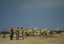 Preparing for take-off at the glider pilot training program, Page Field, Parris Island, S.C., 1942. Creator: Alfred T Palmer