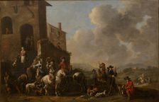 Preparing for the hunt, 1670s