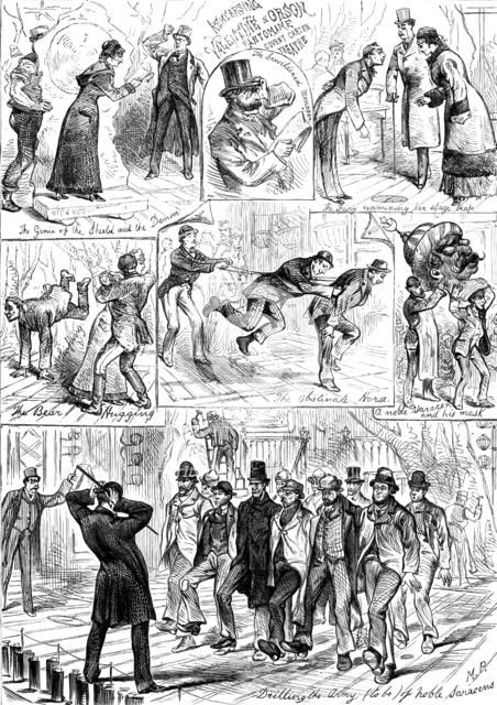 Preparing for the Pantomime, 1881. Creator: M. P..