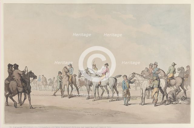 Preparing for the Race, 1804., 1804. Creator: Thomas Rowlandson.