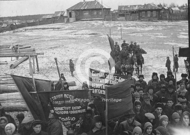 Preparing for the rally, 1927. Creator: Unknown.