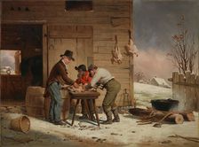 Preparing for Christmas (Plucking Turkeys), 1851. Creator: Francis William Edmonds